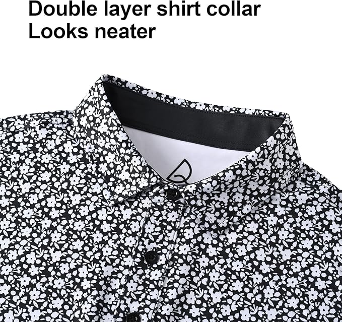 DEOLAX Mens Polo Shirts Fashion Print Mens Golf Shirt Dry Fit Mens Golf Polo Short Sleeve Quick Dry Funny Golf Shirt for Men