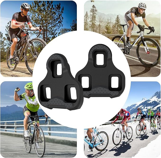 Bike Cleats Compatible with Look KEO Cleats, 4.5 Degree Float,Bicycle Cycling Cleats Set for Indoor & Road Cycling