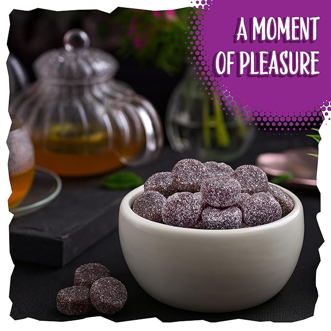 Fida Bonelle Sugar Free Candy | 1 Pound Bag | Black Licorice Jelly Candy Individually Wrapped | Naturally Flavored Dye Free Candies | Italian Gourmet Licorice