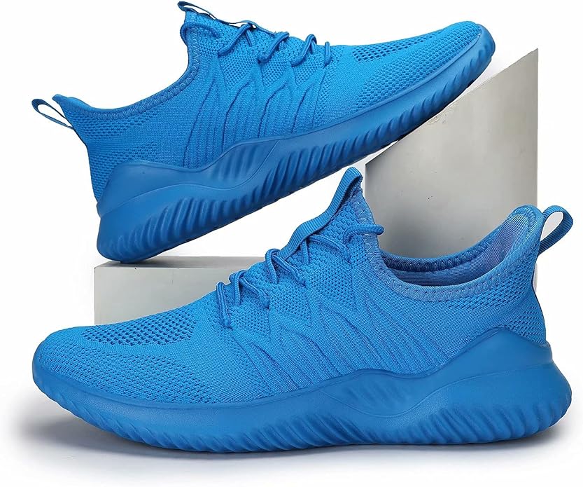 Mens Running Shoes Slip-on Walking Sneakers Lightweight Breathable Casual Soft Sole Trainers
