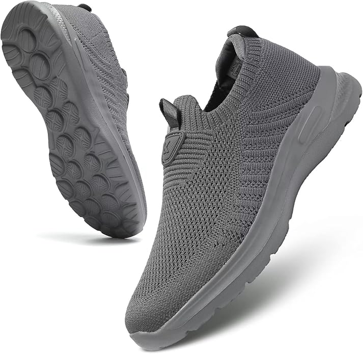 Mens Walking Shoes Lightweight Breathe Mesh Running Shoes Slip On Fashion Tennis Sneakers Comfort Gym Workout Zapatos de Hombre