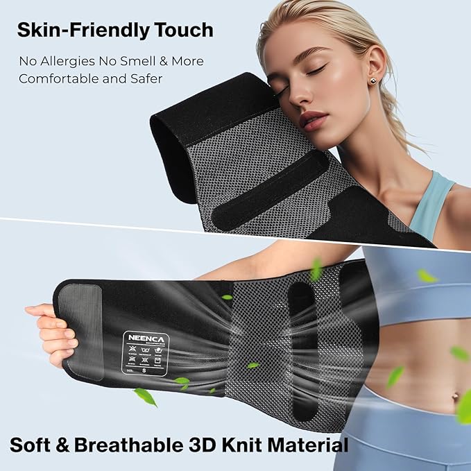 NEENCA Lower Back Brace for Lower Back Pain Relief, Medical Grade Lumbar Support Belt for Women Men, Herniated Disc,Lumbar Strain,Sciatica, Scoliosis (Black, Medium)