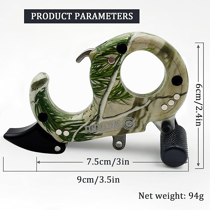 Bow Release for Compound Bow 360° Rotatable Thumb Release for Compound Bow Archery Trigger Release