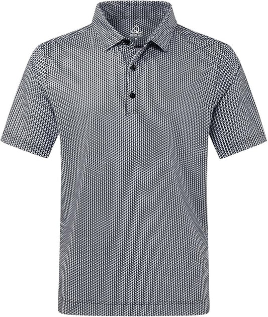 DEOLAX Mens Polo Shirts Fashion Print Mens Golf Shirt Dry Fit Mens Golf Polo Short Sleeve Quick Dry Funny Golf Shirt for Men