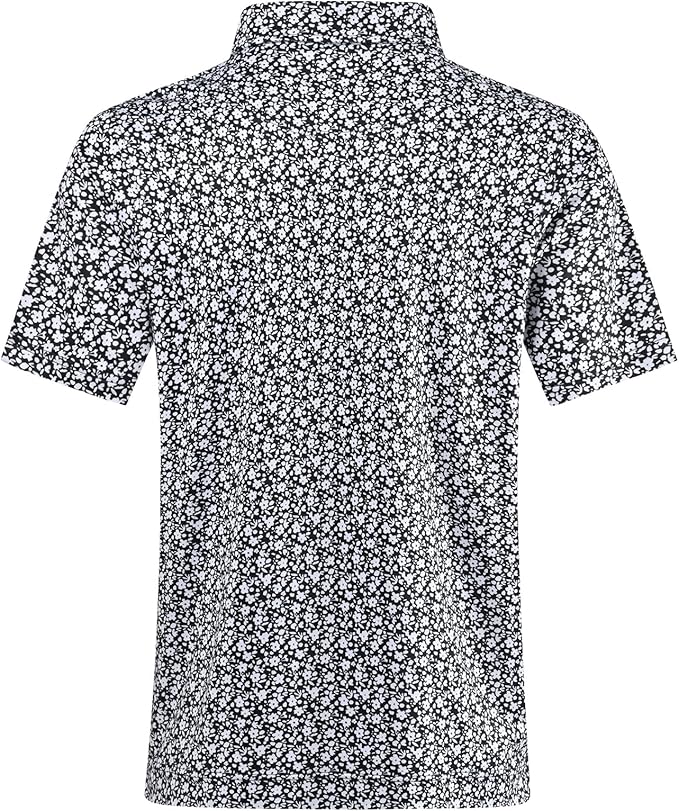 DEOLAX Mens Polo Shirts Fashion Print Mens Golf Shirt Dry Fit Mens Golf Polo Short Sleeve Quick Dry Funny Golf Shirt for Men