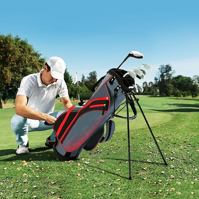 8 Pieces Complete Golf Club Set – Full Set with Bag, Fairway Wood, Hybrid, Irons, Putter – Lightweight, Beginner Friendly, Premium Quality, Distance & Accuracy, Easy to Use for Men & Women