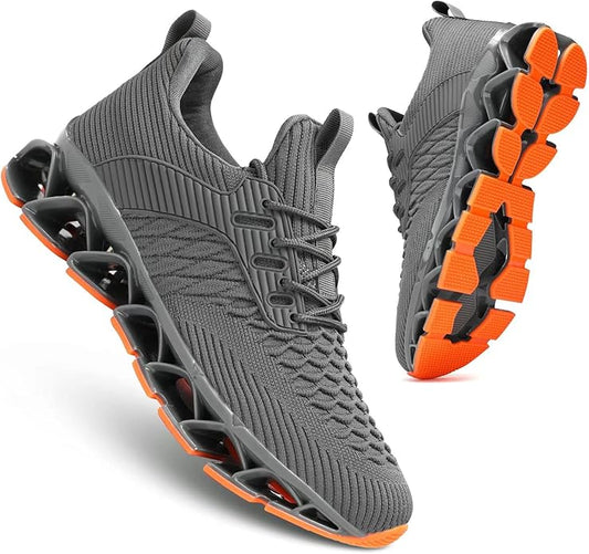 Men's Slip on Walking Running Shoes Blade Tennis Casual Fashion Sneakers Comfort Non Slip Work Sport Athletic Trainer