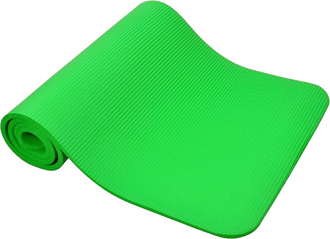 Yoga Mat, 1/2-Inch Extra Thick High Density Exercise Mat, Anti-Tear Exercise Yoga Mat with Carrying Strap, Suitable for Various Yoga Exercises