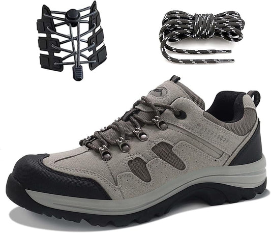 CC-Los Men's Waterproof Hiking Shoes Outdoor Comfortable Trekking Shoe Lightweight Working Sneaker