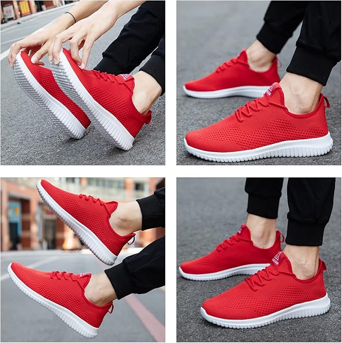 VAMJAM Men's Running Shoes Ultra Lightweight Breathable Walking Shoes Non Slip Athletic Fashion Sneakers Mesh Workout Casual Sports Shoes