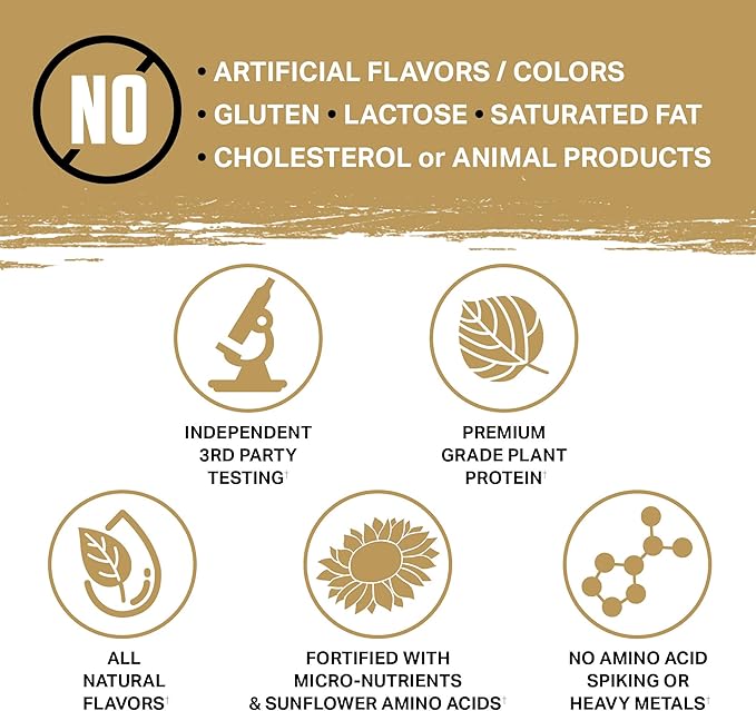 Ambrosia Planta - Premium Organic Plant-Based Protein | Vegan & Keto Friendly | Gourmet Flavors with No Bloating or Stomach Upset | Gluten & Soy Free | No Added Sugar | 25 Servings | Cinnamon Roll