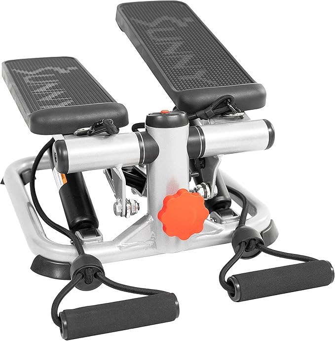 Sunny Health & Fitness Mini Steppers for Exercise at Home, Stair Step Workout Machine, Full Body Cardio Equipment, with Optional Free SunnyFit App Connection and Resistance Band