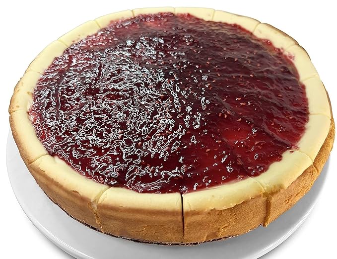 Andy Anand Sugar-Free Raspberry Cheesecake, Freshly Baked, No Preservatives, Ideal for Diabetics, 9 Inch, 2 lbs