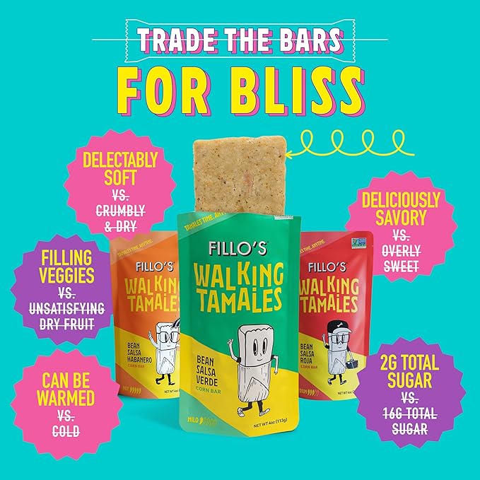 Fillos Walking Tamales Gluten Free Snacks Ready To Eat Vegan Snacks Microwaveable Meal, Gluten Free