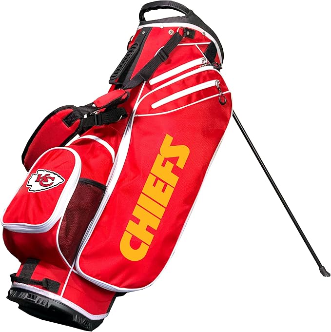 Team Golf NFL Team Golf NFL Birdie Stand Golf Bag, Lightweight, 14-Way Club Divider, Spring Action Stand, Insulated Cooler Pocket, Velcro Glove and Umbrella Holder & Padded Handles