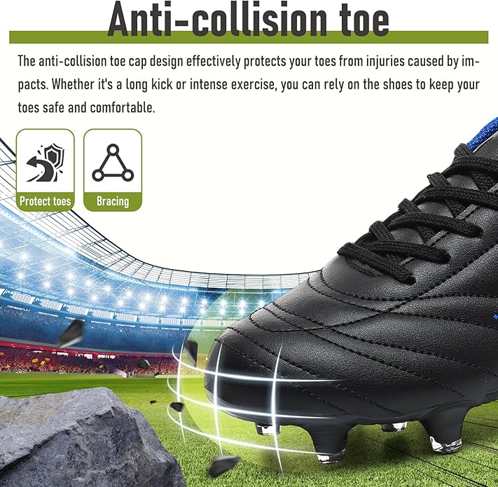 LIZRHA Soccer Shoes for Boys Girls Soccer Cleats Boys Girls Kids Athletic Outdoor Football Shoes Youth Football Cleats Outdoor & Indoor Soccer Shoes Lightweight, Running & Training for Students