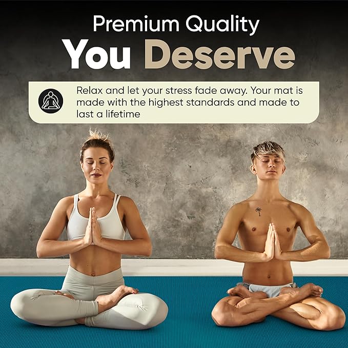 Gorilla Mats Premium Extra Large Yoga Mat – 15' x 6' x 8mm Extra Thick & Ultra Comfortable, Non-Slip Barefoot Exercise Mat – Works Great on Any Floor for Stretching, Cardio or Home Gym Workouts