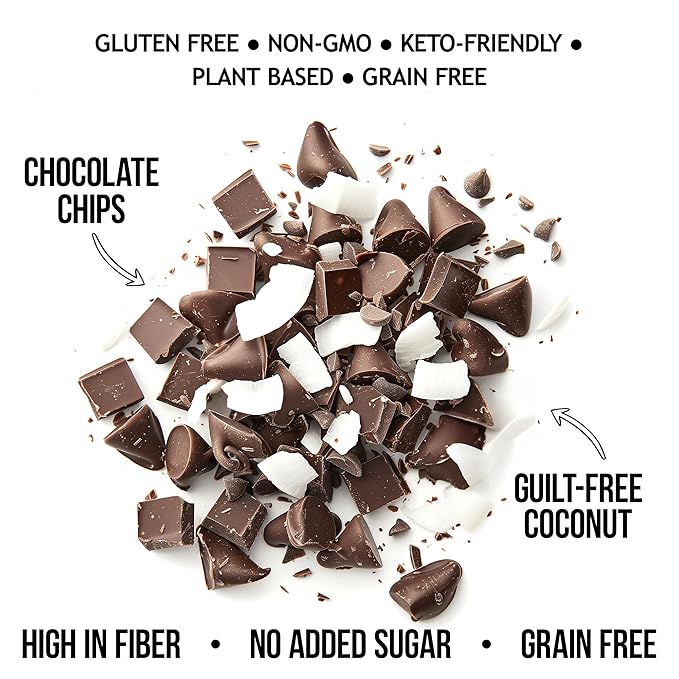 TGB Chocolate Chip Granola Cereal, Keto Friendly Snack, No Added Sugar, Gluten Free, High Fiber, 8oz Resealable Bag (Pack of 1)