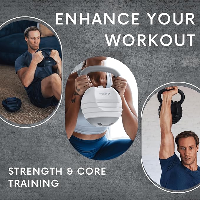 Polyfit Adjustable Kettlebell Set | 30/40/50 lbs | Kettlebell Weights for Home Gym