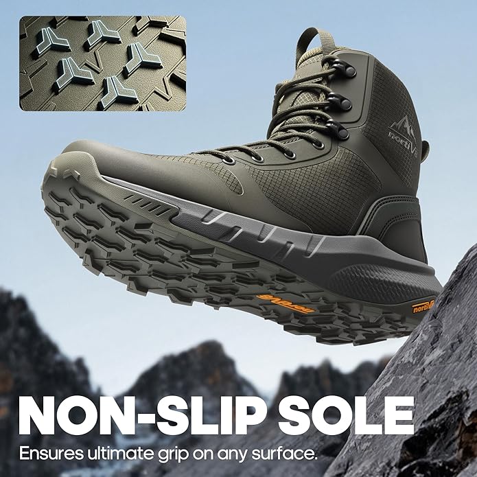 NORTIV 8 Men's Military Tactical Boot Lightweight Comfortable Boots for Work All Day Side Zipper Motorcycle Combat Hiking Boots Metrostrike(8-9 Inches)