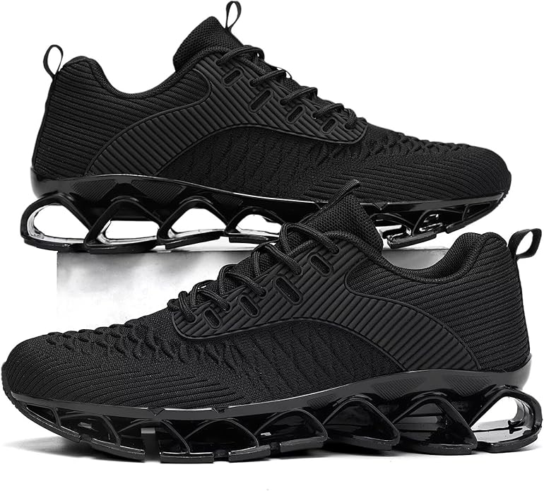 Men's Slip on Walking Running Shoes Blade Tennis Casual Fashion Sneakers Comfort Non Slip Work Sport Athletic Trainer