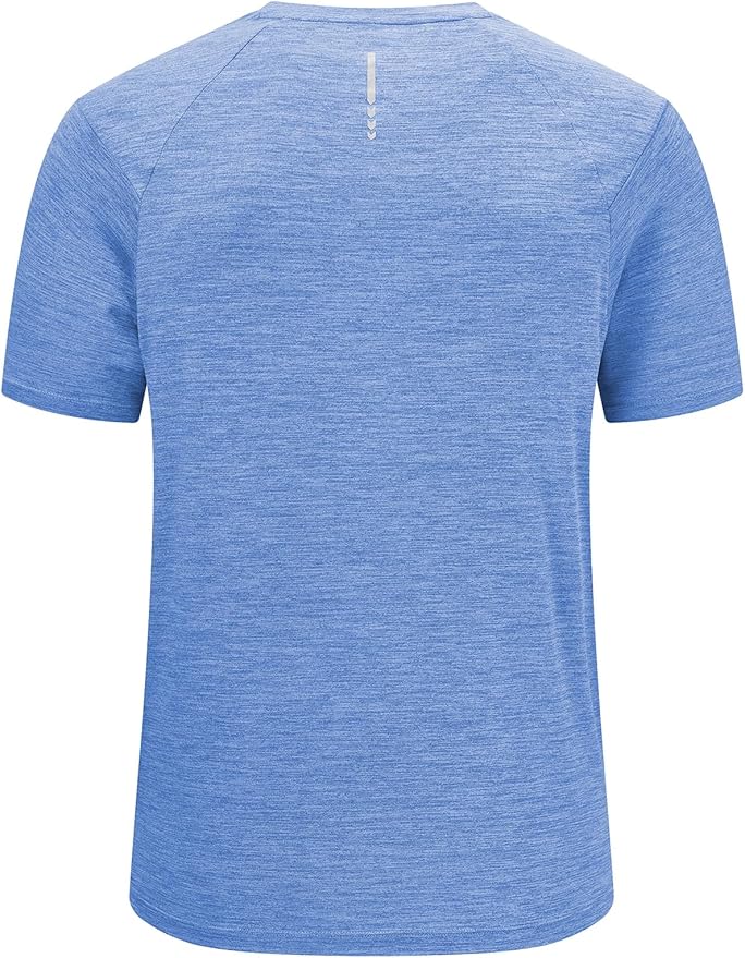 BGOWATU Men's Quick Dry Workout Athletic Shirts Lightweight Tennis Shirts for Men Running Gym Tops