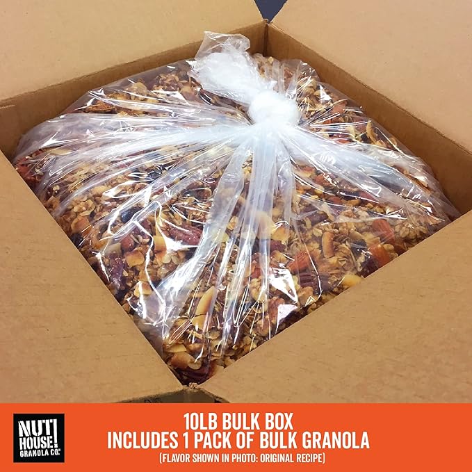 NutHouse! Granola Company - Premium Summer Strawberry Granola | Certified Gluten-Free, Non-GMO, Kosher | Vegan, Soy-Free | 10 lb. Bulk Bag (1-Pack)