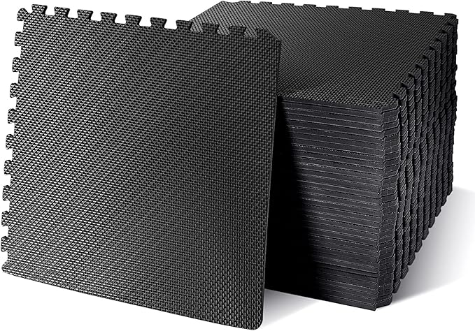 Hulkfit Puzzle Exercise Mat with EVA Foam Mat Interlocking Floor Tiles for Home Gym Mats Flooring for Garage Floor Padding for Kids Exercise Equipment Mats