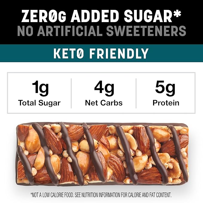 KIND ZERO Added Sugar Bars, Keto Friendly Snacks, Dark Chocolate Nuts and Sea Salt, 5 Count + KIND Protein MAX Crispy Chocolate Peanut Butter Snack Bars, 20g of Protein, Gluten Free, 4 Count