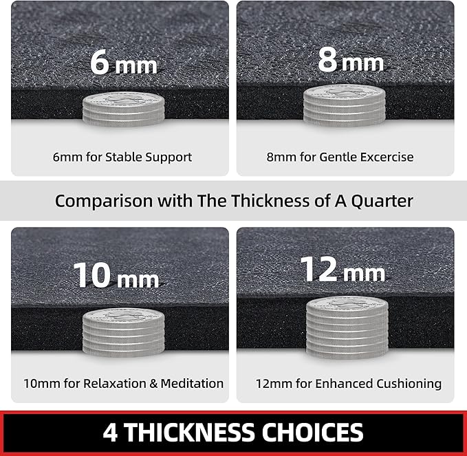 Extra Large Yoga Mat - 72"x35", 72"x48", 78"x57" - Wide TPE Exercise Mat for Home, Stretching, Couples & Family Workouts - 6-12mm Thick, Non-Slip & Waterproof - with Carry Bag and Straps
