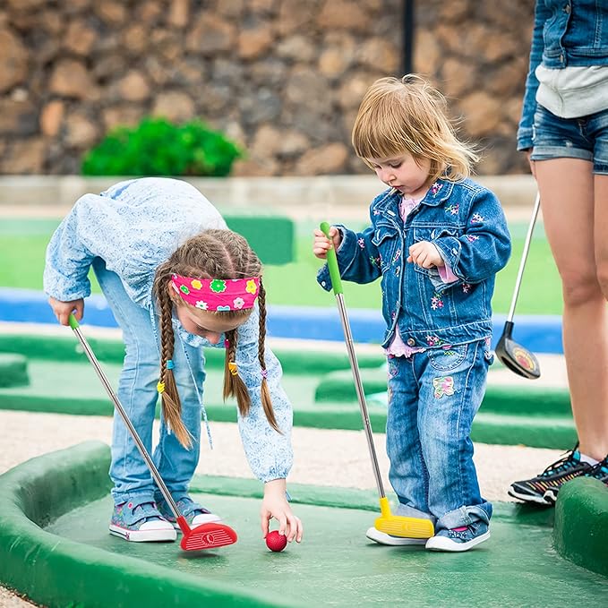 Liberry Kids Golf Club Set, Retractable Toy Golf Clubs for Toddlers, Mini Golf Set for Children Age 2 3 4 5 Years Old