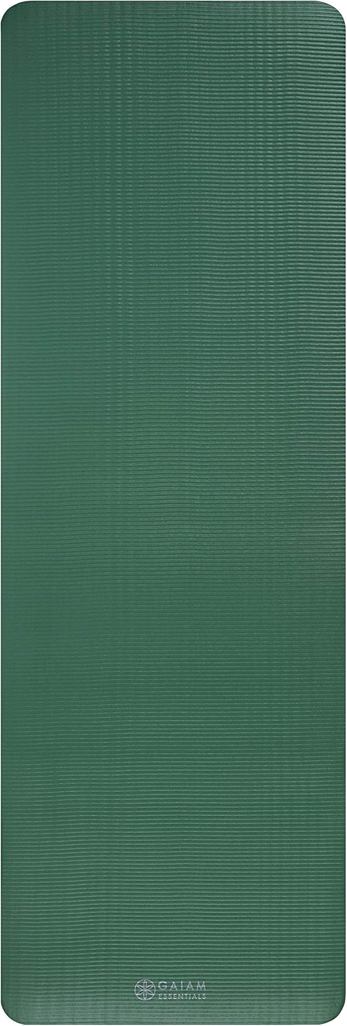 Gaiam Essentials Thick Yoga Mat Fitness & Exercise Mat with Easy-Cinch Yoga Mat Carrier Strap, 72"L x 24"W x 2/5 Inch Thick