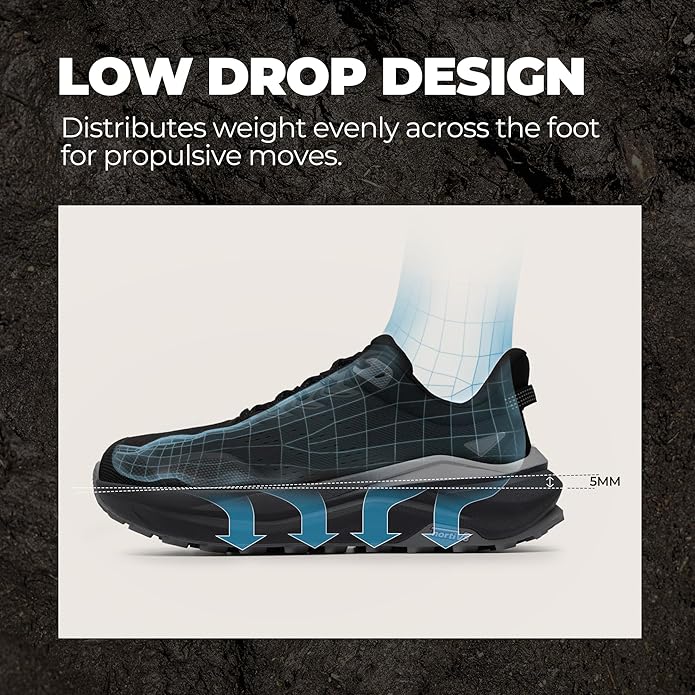 NORTIV 8 Men's Wide Toe Box Trail Running Shoes Cushion Walking Barefoot Tennis Workout Gym Cross Training Shoe Fashion Sneakers for Plantar Fasciitis Bunion