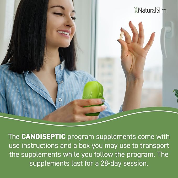 NaturalSlim Candida Cleanse Support Supplements Bundle - Candiseptic Kit Anti Overgrowth, Gut & Colon Cleansing Capsules - Formulated by Frank Suarez (2 Pack)