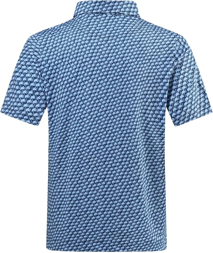 DEOLAX Mens Polo Shirts Fashion Print Mens Golf Shirt Dry Fit Mens Golf Polo Short Sleeve Quick Dry Funny Golf Shirt for Men