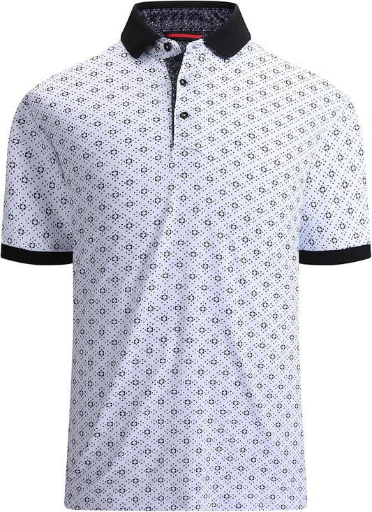 Alex Vando Mens Polo Shirts Short Sleeve Regular Fit Fashion Designed Shirt