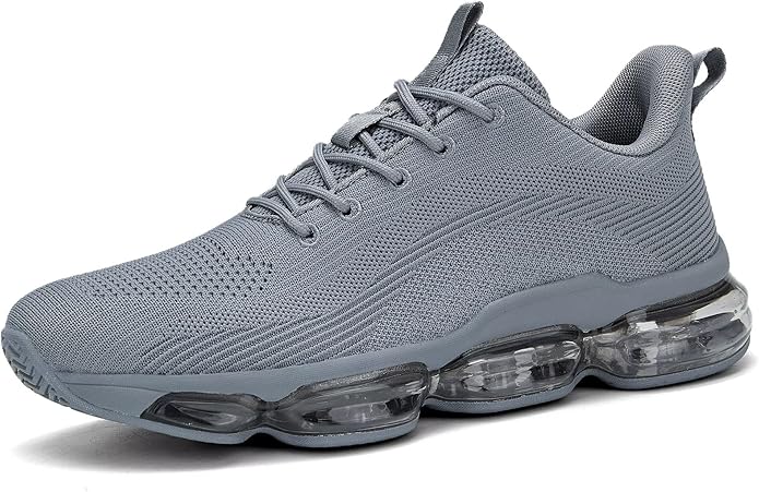 Mens Running Shoes Air Low Top Comfort Walking Lace Up Sneakers Breathable Fashion Tennis Sport Gym Fitness Cross Trainers