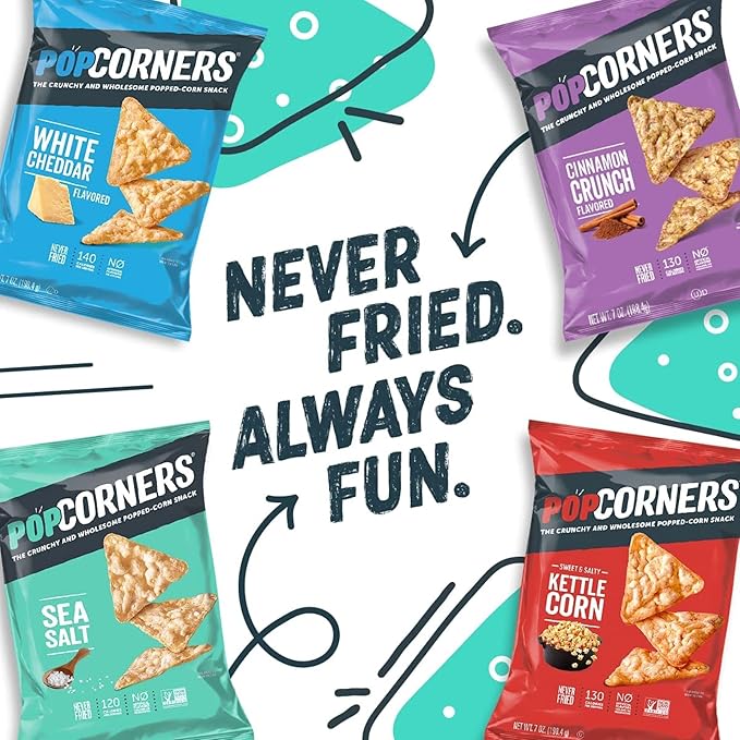PopCorners Popped Corn Snacks, Cinnamon Crunch, 1 Ounce (Pack of 20) (Packaging May Vary)