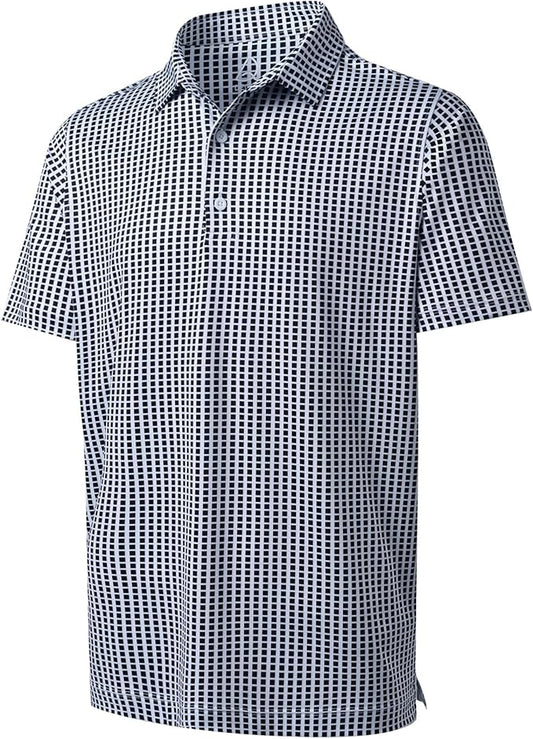 DEOLAX Mens Polo Shirts Fashion Print Mens Golf Shirt Dry Fit Mens Golf Polo Short Sleeve Quick Dry Funny Golf Shirt for Men
