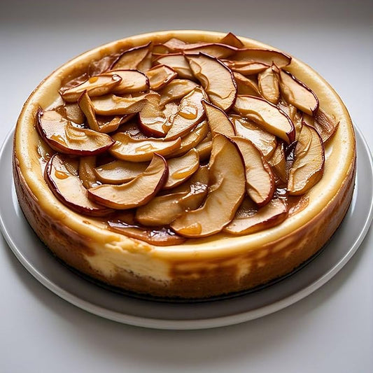 Andy Anand Sugar Free Apple Cheesecake 9" - Crafted with Real California Cream Cheese, Fresh and Natural Ingredients, Amazingly Delicious, Perfect for Diabetics & Dessert Lovers (2 lb)