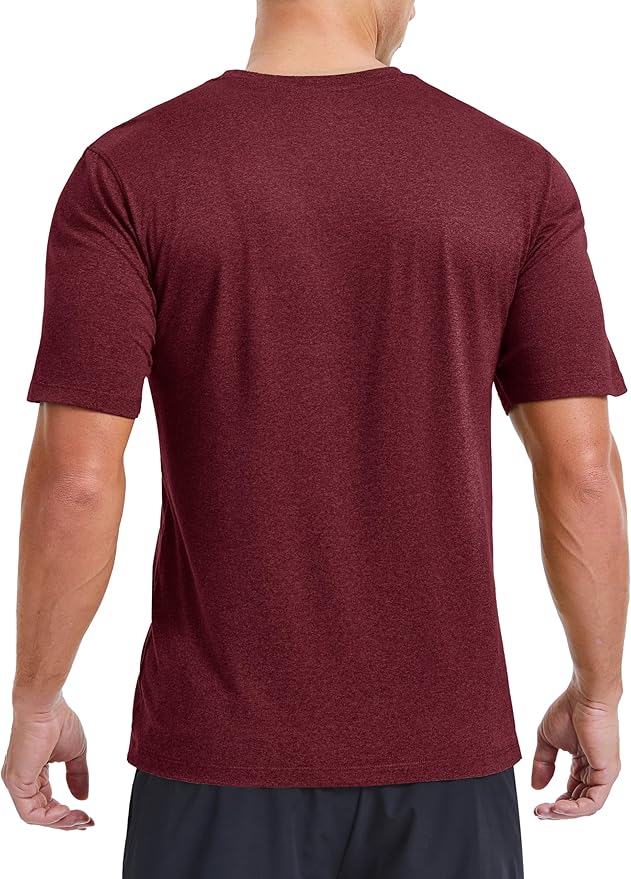 MAGCOMSEN Men's Dry Fit Workout Shirts Short Sleeve Tee Shirts Moisture Wicking Athletic Running Performence Tshirts