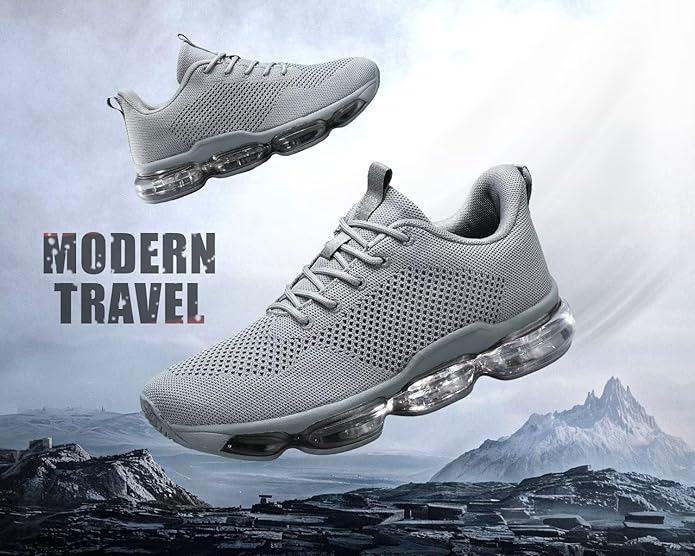 Men's Air Cushion Running Shoes Breathable Tennis Fashion Sneakers Non Slip Workout Casual Sport Shoes Gym Training Comfortable Walking Shoes