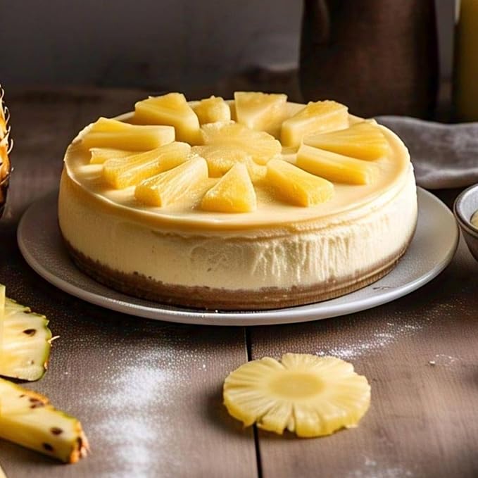 Andy Anand Sugar-Free Pineapple Cake 9" Gift Box, Diabetic-Friendly, All-Natural Ingredients, No Preservatives, Freshly Baked Luxuriously Creamy - 2 lbs