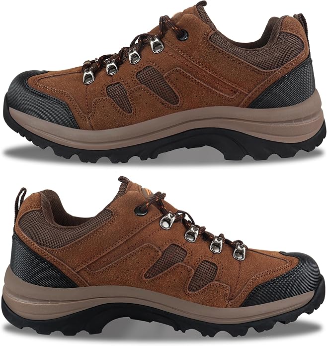 CC-Los Men's Waterproof Hiking Shoes Outdoor Comfortable Trekking Shoe Lightweight Working Sneaker