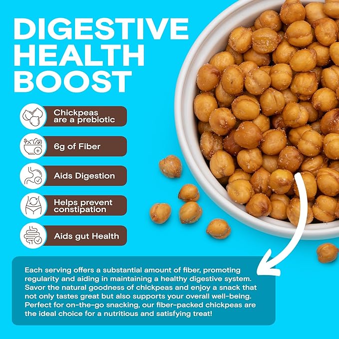 BIENA Chickpea Snacks - Crunchy Roasted Chickpeas - High Fiber Vegan Protein Snacks for Adults and Kids - Individual Pack - Himalayan Pink Salt