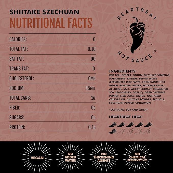 Heartbeat Hot Sauce Co. | Shiitake Szechuan, 6 oz.