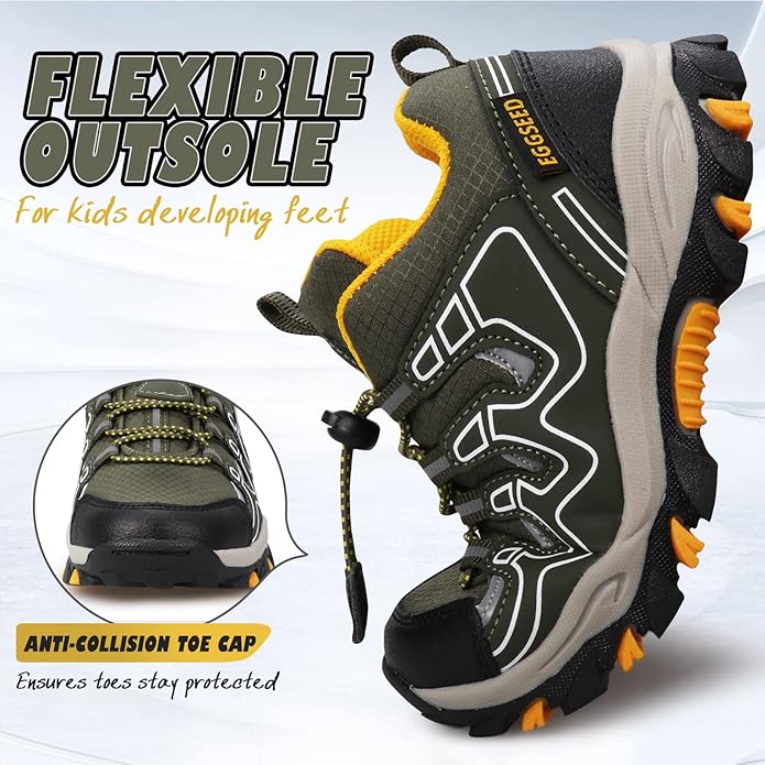 UOVO Boys Girls Kids Sneakers Hiking Running Outdoor Walking Tennis Shoes Waterproof Non Slip Fashion Sneakers(Little/Big Kids