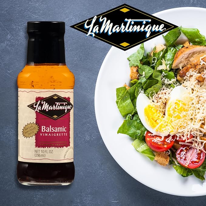 La Martinique Balsamic Vinaigrette Dressing 10 Ounce Bottle (Pack of 3)