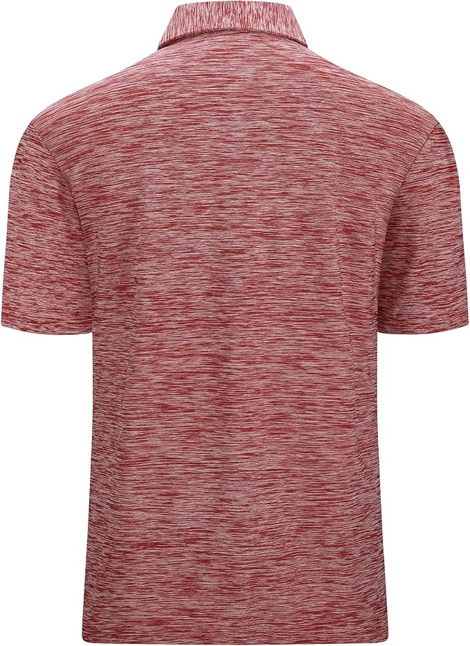 WARHORSEE Golf Polo Shirts for Men Short Sleeve Wrinkle Free 4 Way Stretch Moisture Wicking Performance Collared Tshirts