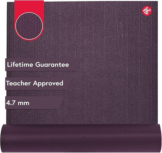 Manduka PROlite Yoga Mat 71" - 4.7mm | Lifetime Durability | Hygienic Construction | Teacher Approved | 71 x 24 inches | Elderberry